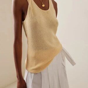 New Proenza Schouler Stevie Top in Yellow knit tank backless